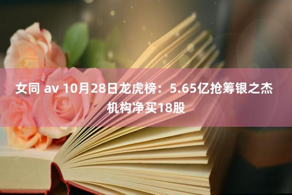 女同 av 10月28日龙虎榜:5.65亿抢筹银之杰 机构净买18股